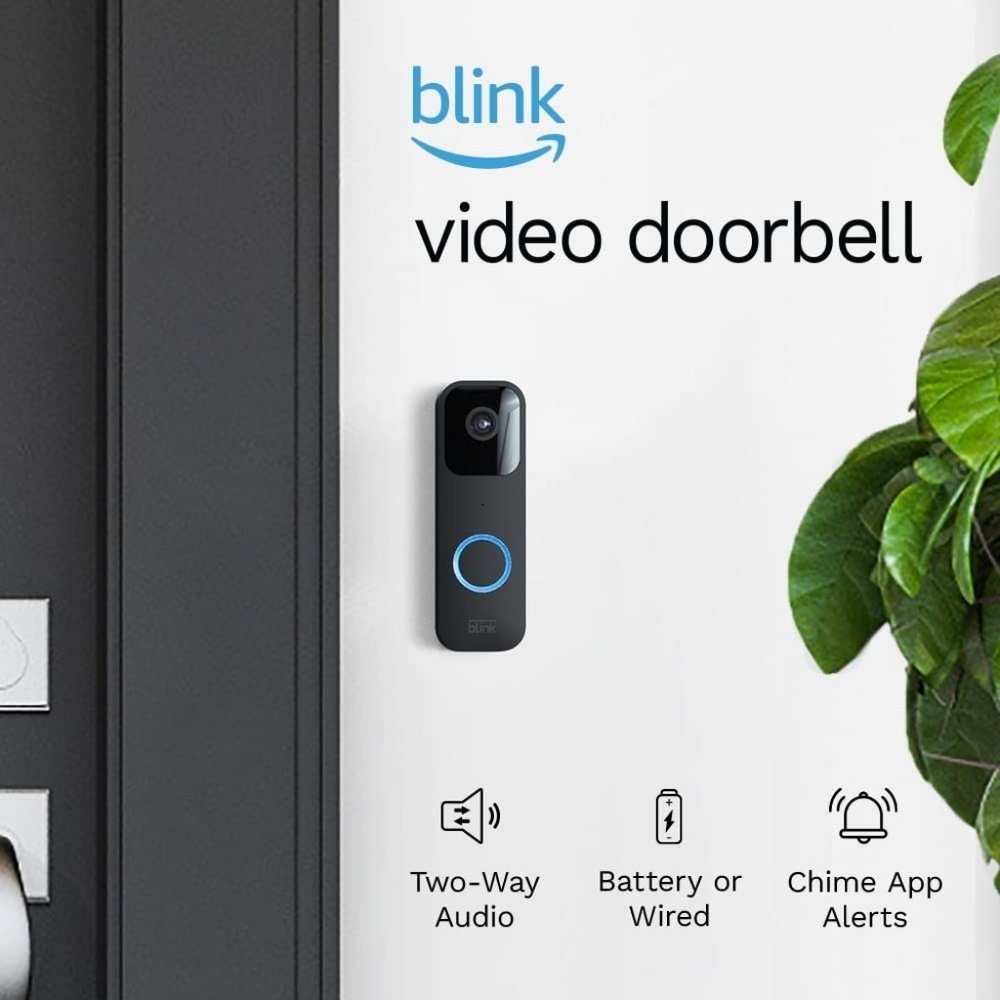 Blink Video Doorbell | Two-way audio, HD video, motion and chime app alerts and
